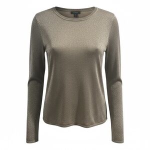 Halogen Shimmering Gold Long Sleeve Top